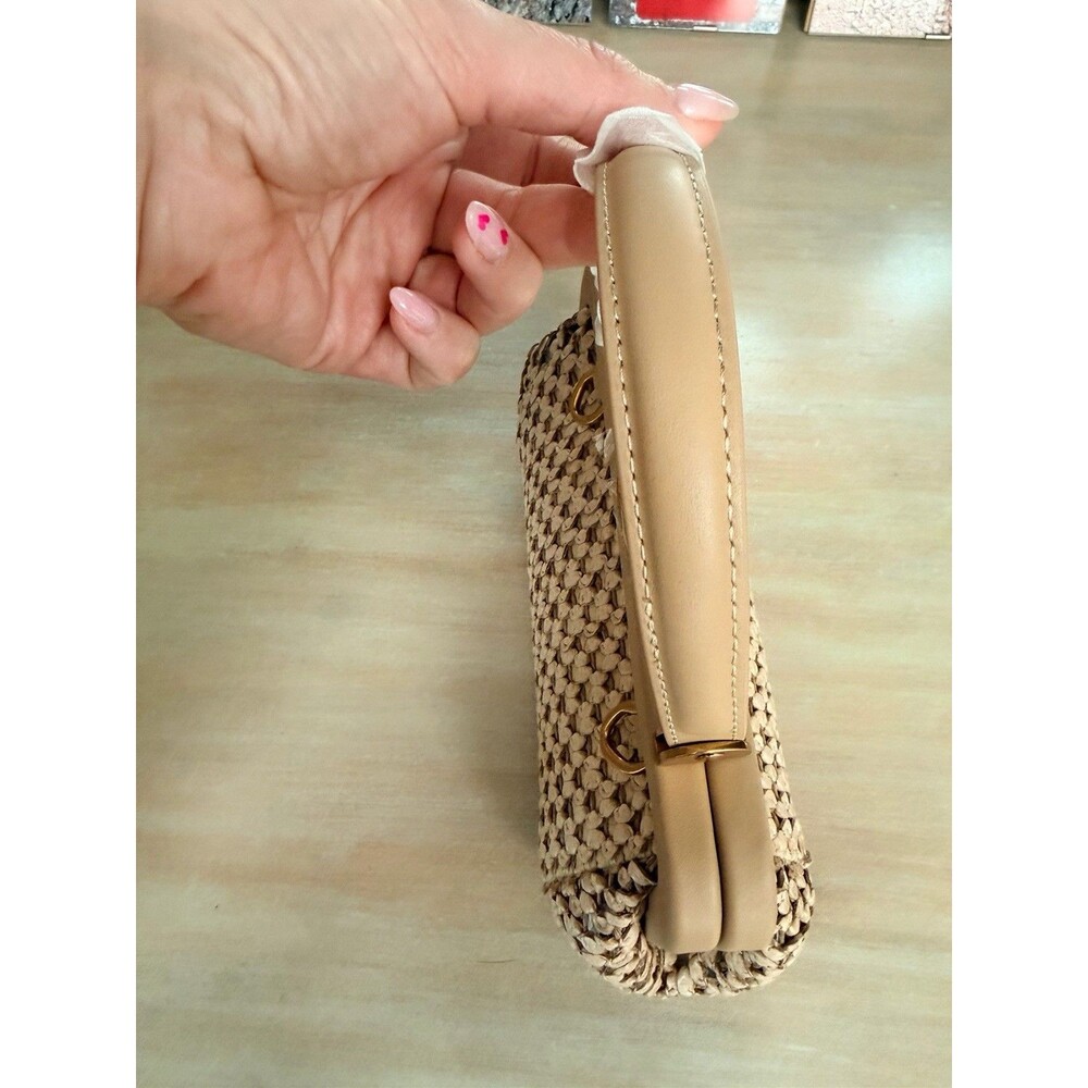 NEW | Cult Gaia Zuma Mini Woven Crossbody Tote Sand Top Handle Bag NWT $458 - Picture 7 of 16